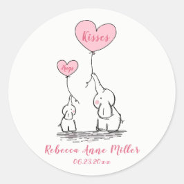 Adesivo Novos Abraços De Menina E Elefantes De Beija