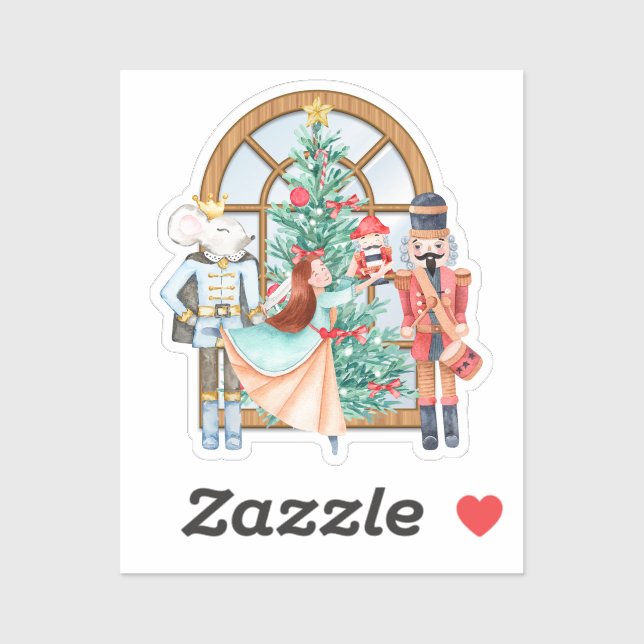 Adesivo Nozes de Natal Ballerina Mouse King Vinyl (Folha)