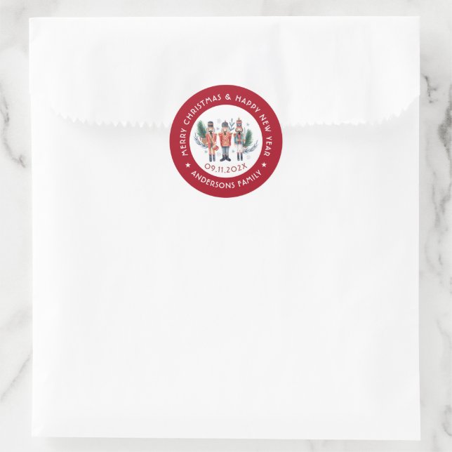 Adesivo Nozes de Natal compostas de choco vermelho (Bolsa)