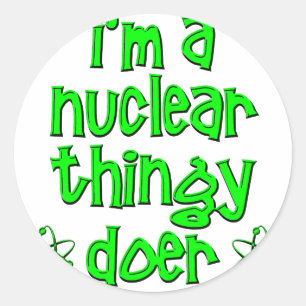 Adesivo nuclear engraçado