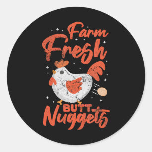 Adesivo Nugget Fazenda de frango Nugget Nuggets frescos