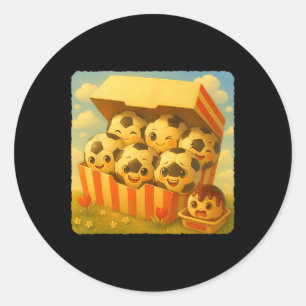 Adesivo Nuggets de Frango de Futebol Fofos Kawaii Divertid