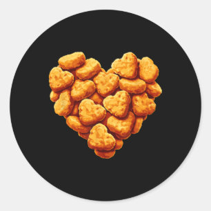 Adesivo Nuggets De Frango São Meu Coração De Namorado Engr