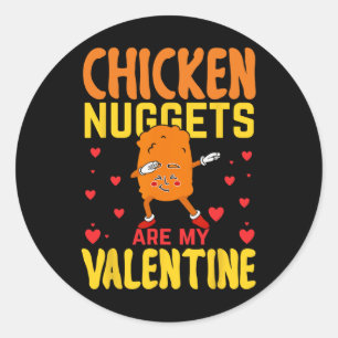 Adesivo Nuggets de Frango São Meu Namorado Engraçado Comid