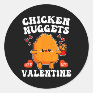 Adesivo Nuggets de Frango São Meu Namorado Valentão Comida