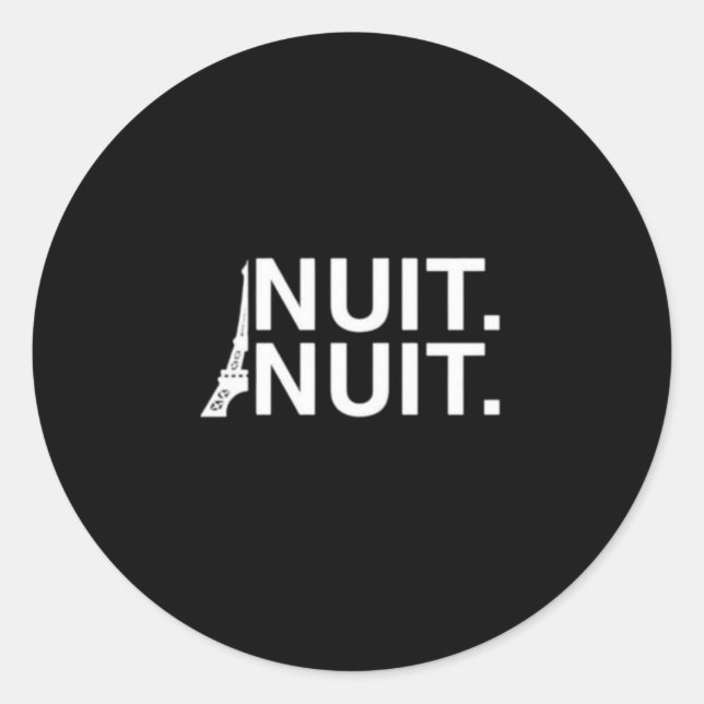 Adesivo Nuit Nuit Paris (Frente)