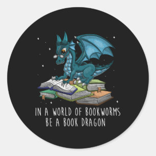 Adesivo Num Cheio Mundial De Bookworms Seja Um Dragão De L