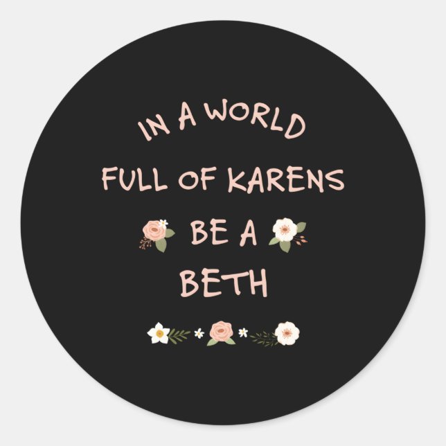 Adesivo Num Cheio Mundial De Karens Ser Uma Beth (Frente)