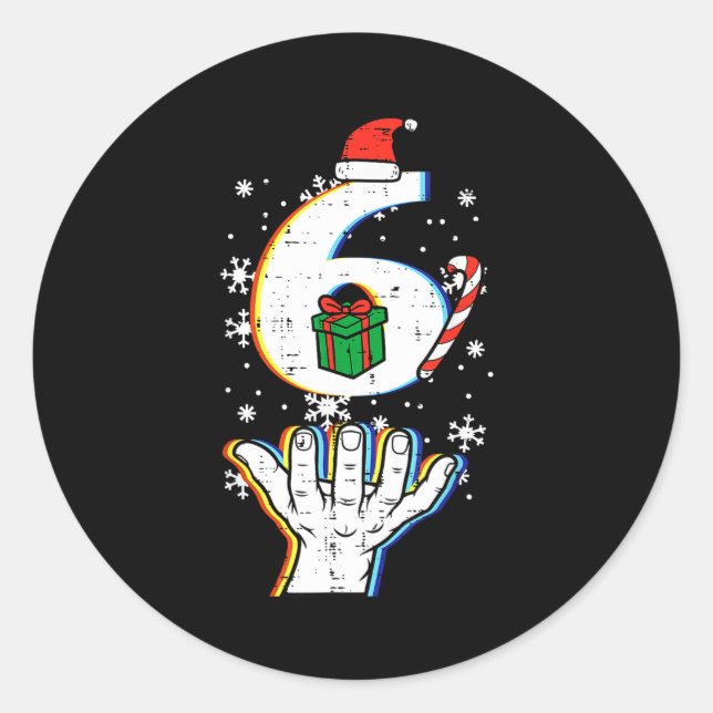 Adesivo Number 6 Matching 67 Meme Christmas 6 7 Xmas Men W (Frente)