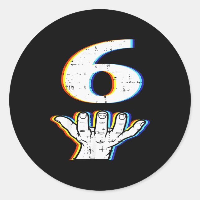 Adesivo Number 6 Matching 67 Meme Halloween Costume Men Wo (Frente)