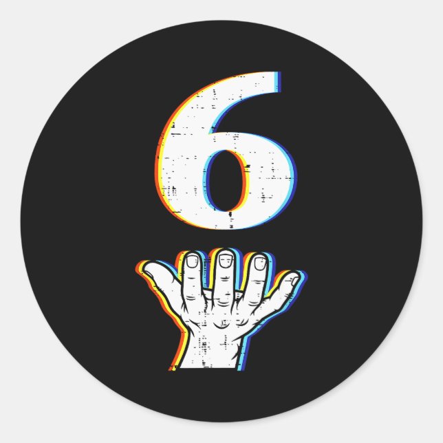 Adesivo Number 6 Matching 67 Meme Halloween Costume Men Wo (Frente)