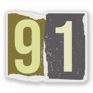 Adesivo Number Magazine Ransom 91