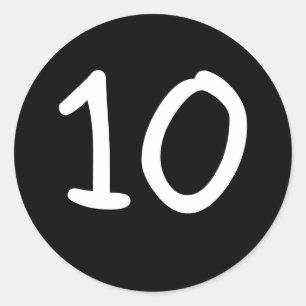 Adesivo numérico personalizado em forma de circula