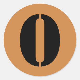 Adesivo Número 0: Números de Estêncil Dourados Peruano 