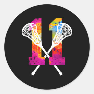 Adesivo Número 11 Anos Aniversário de 11 de Lacrosse