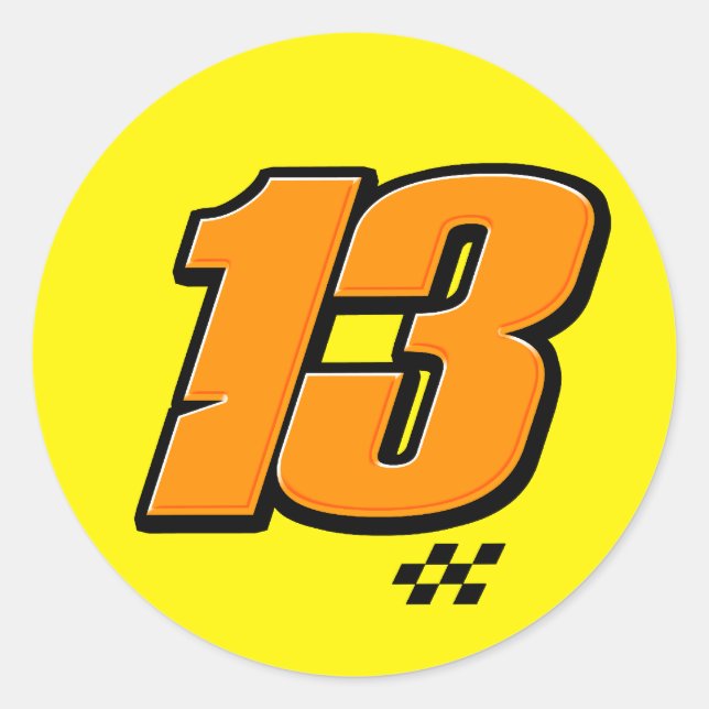 Adesivo Número 13 - Vinheta (Frente)