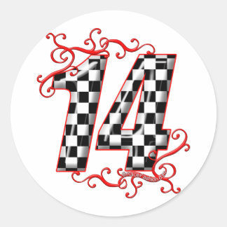Adesivo número 14 de autocorrida