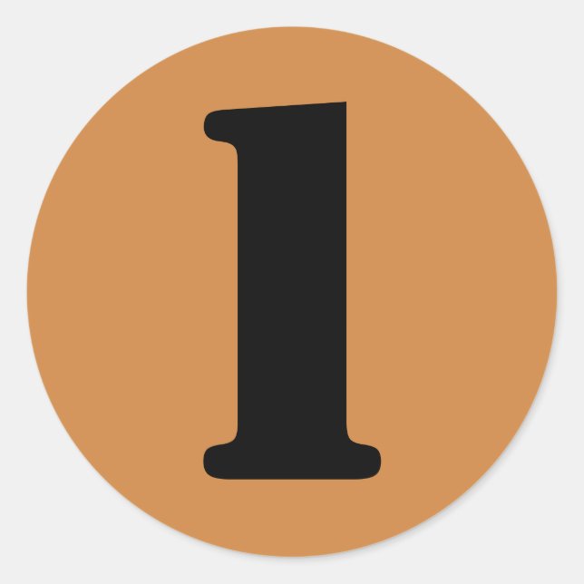 Adesivo Número 1: Um Dourado número de lápis peruano por J (Frente)