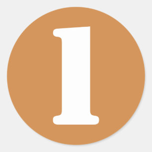 Adesivo Número 1: um número de lápis Dourado no Peru po