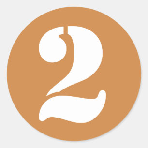 Adesivo Número 2 - Dois números de lápis Dourados perua
