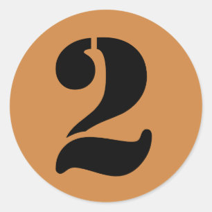 Adesivo Número 2 - Dois números de lápis Dourados perua
