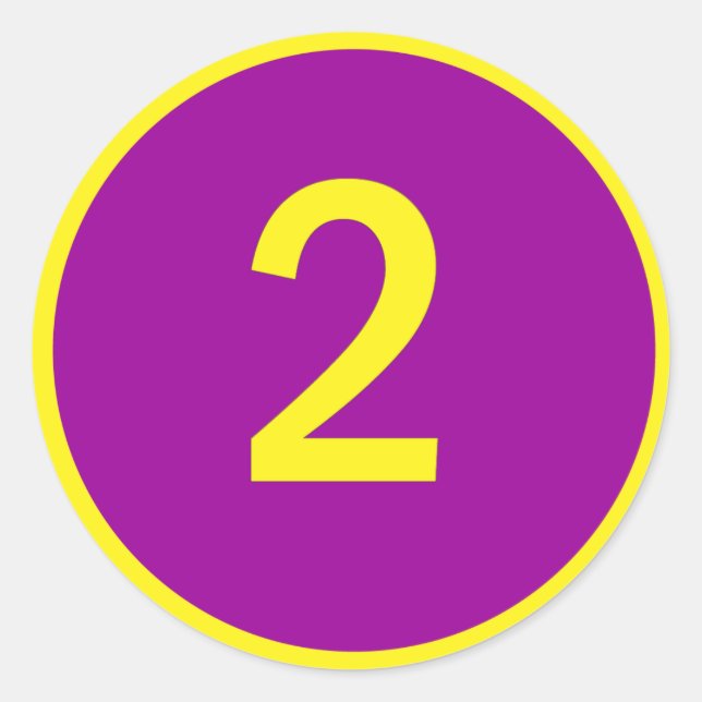 Adesivo número 2 em círculo (Frente)