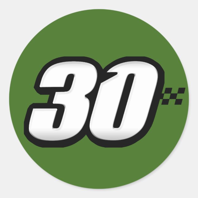 Adesivo Número 30 - Vinheta (Frente)