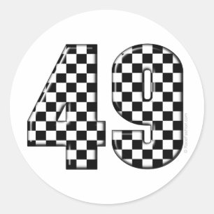 Adesivo número 49 checkered