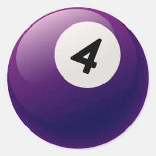 ADESIVO NÚMERO 4 BILLIARDS BALL