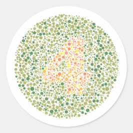 Adesivo Número 4 Círculo de Ensaio Ishihara