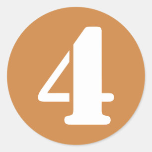 Adesivo Número 4: Quatro números de lápis Dourados peru