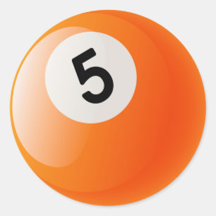 ADESIVO NÚMERO 5 BILLIARDS BALL