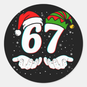 Adesivo Número 67 Correspondente Seis Sete 6 7 Meme 6-7 Na