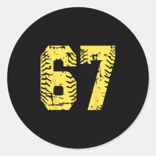Adesivo Número 67 Grupo Amarelo Correspondente ao Aniversá