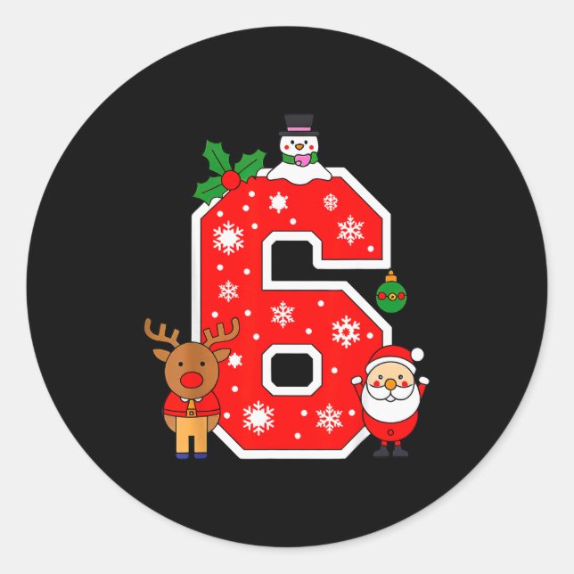Adesivo Número 6 67 Meme Roupas de Casal Natal Combinando (Frente)