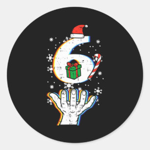 Adesivo Número 6 Correspondente ao Meme de Natal 67 6 7 Xm