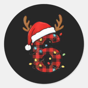 Adesivo Número 6 Fantasia de Natal do Meme 67 Corresponden