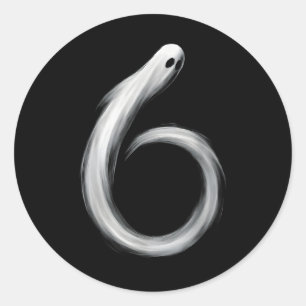 Adesivo Número 6 Fantasma Divertido Seis Sete 67 Meme de H