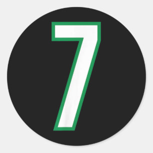 Adesivo Número 7 Esportivo Verde