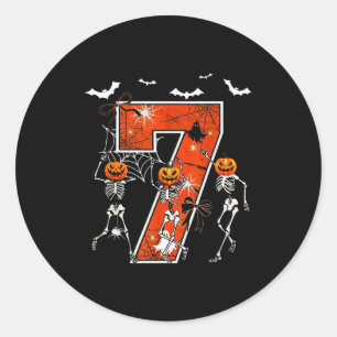 Adesivo Número 7 Seis Sete Meme 6 7 Halloween Esqueleto Da