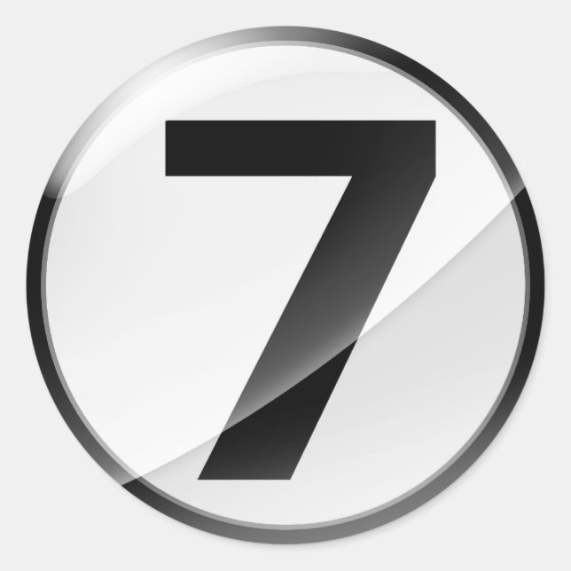 Adesivo Número 7: Vinheta preta (Frente)