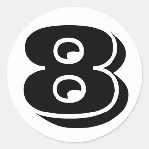 Adesivo Número 8: Oito números do Vineta por Janz