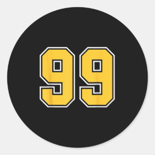 Adesivo Número 99 Futebol Team Uniform Sport Jersey Men W