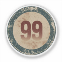 Número 99 Vintage Desgastado