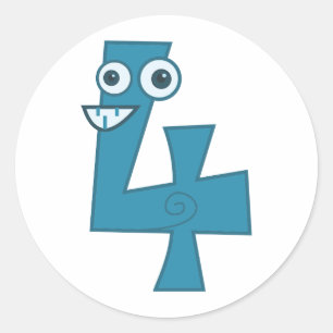 Adesivo Número animal 4