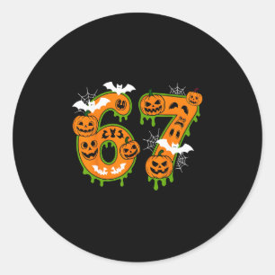 Adesivo Número Assustador 67 No Halloween Para Todos 