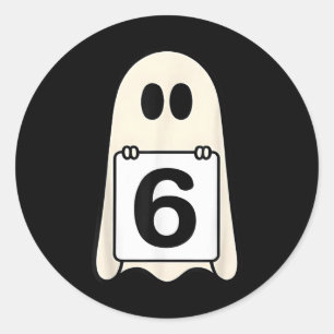 Adesivo Número Assustador 6 Grupo de Fantasia de Halloween