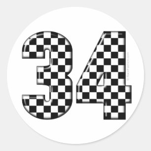 Adesivo número da auto competência 34
