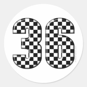 Adesivo número da auto competência 36