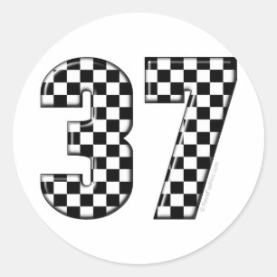 Adesivo número da auto competência 37